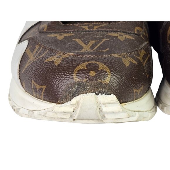 LOUIS VUITTON Monogram LV Sneakers Shoes Mens Lace Up Run Away UK 10 / US 11 - Picture 7 of 13